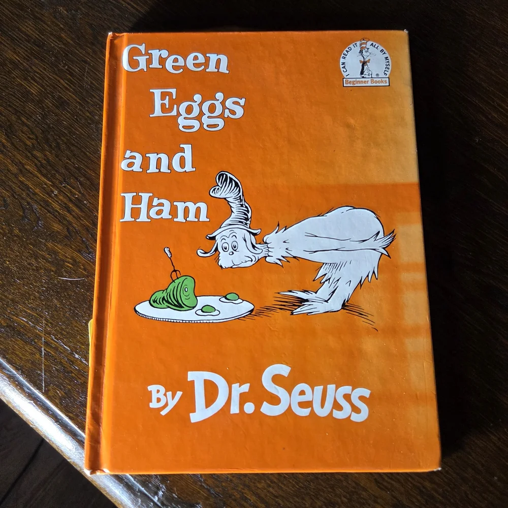 Dr. Seuss Orange Cover Green Accents Hardcover Book